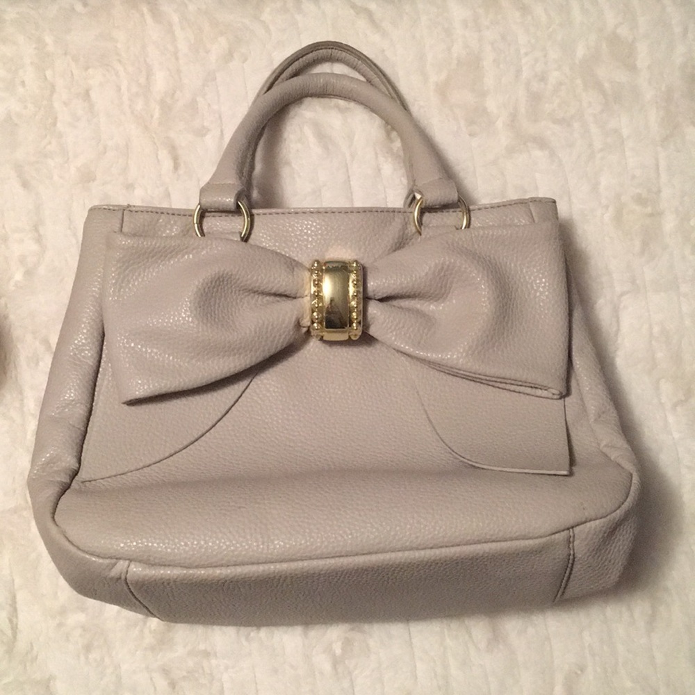 Betsey Johnson Hand Bag with Bow & Gold Hardware